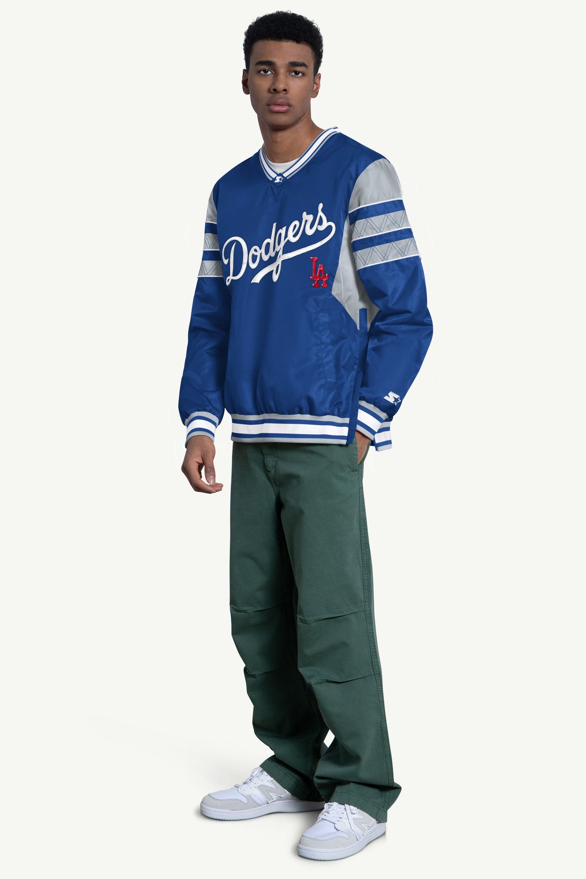 Starter Great Value / MENS LOS ANGELES DODGERS ENFORCER V-NECK PULLOVER JACKET