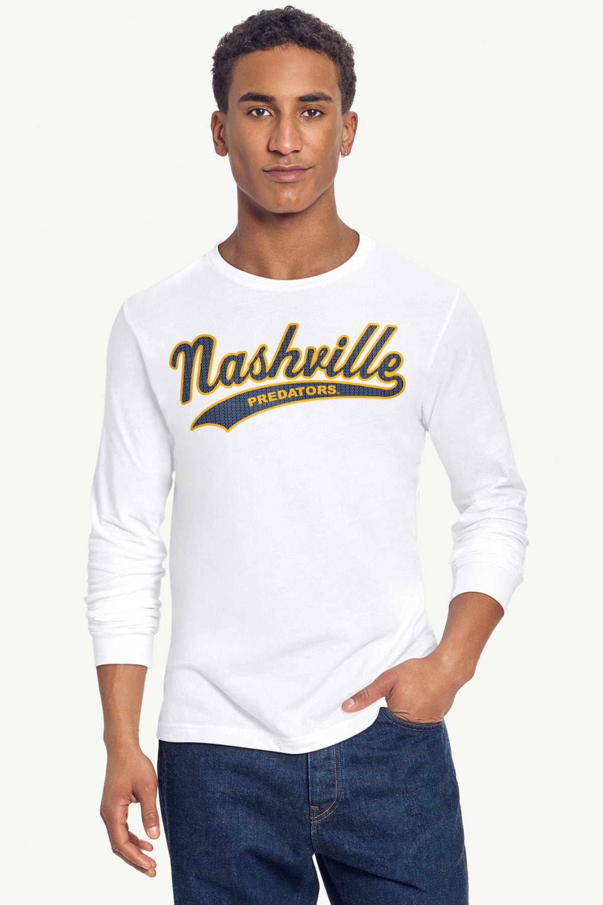 Starter Discount / MENS NASHVILLE PREDATORS TAILSWEEP LONG SLEEVE T SHIRT