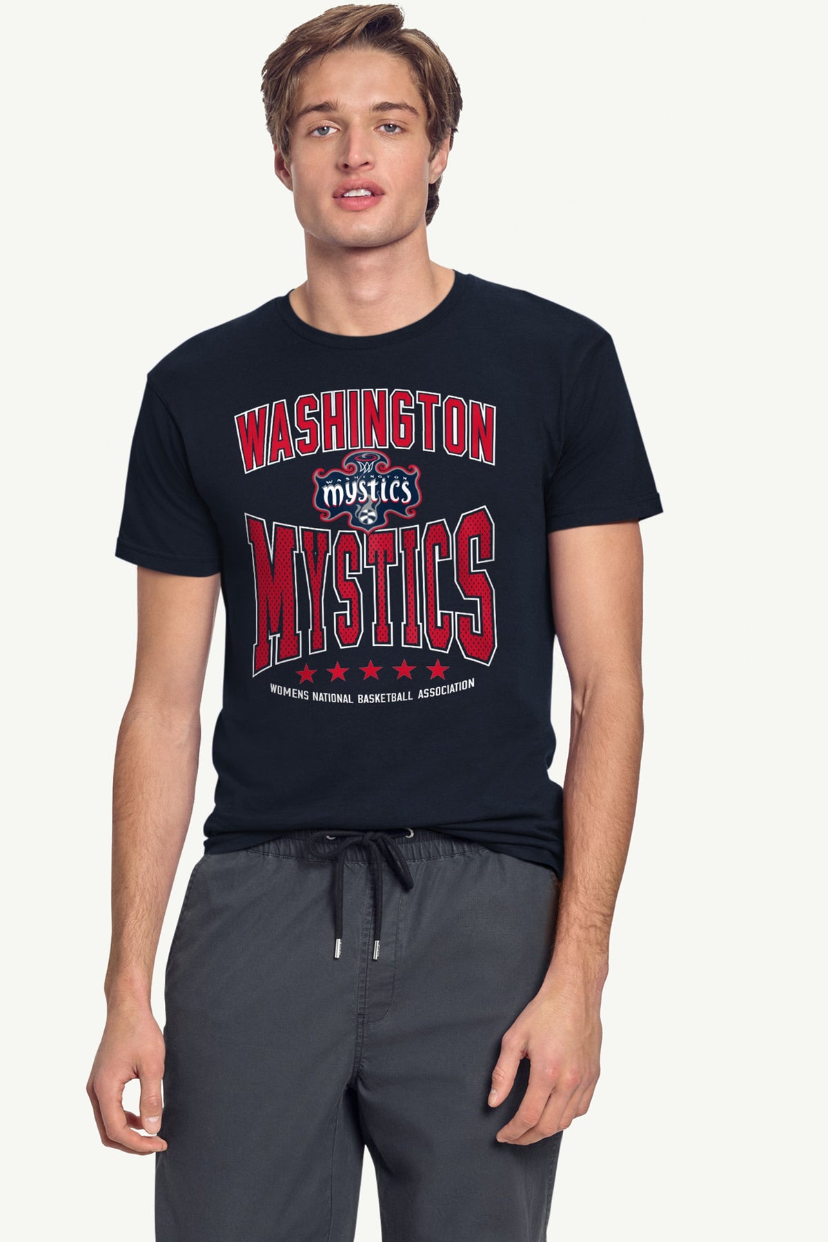 Starter Essential / MENS WNBA WASHINGTON MYSTICS CENTER SQUEEZE T SHIRT
