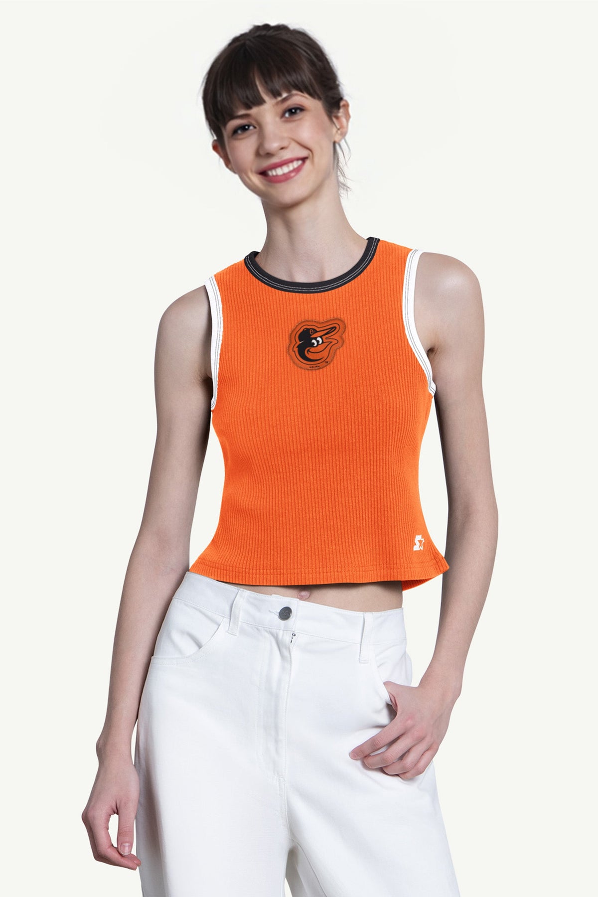 Starter Discount / WOMENS BALTIMORE ORIOLES PLAY THE BALL CROP TANK