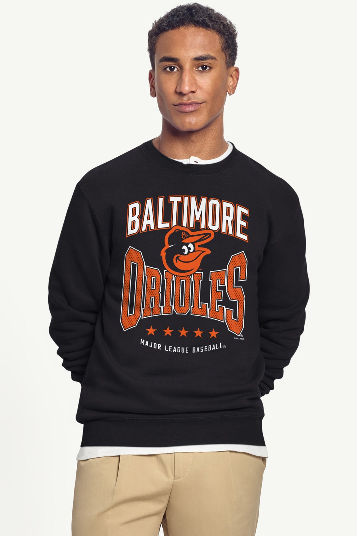 Starter Quality / MENS BALTIMORE ORIOLES CENTER SQUEEZE SWEATSHIRT