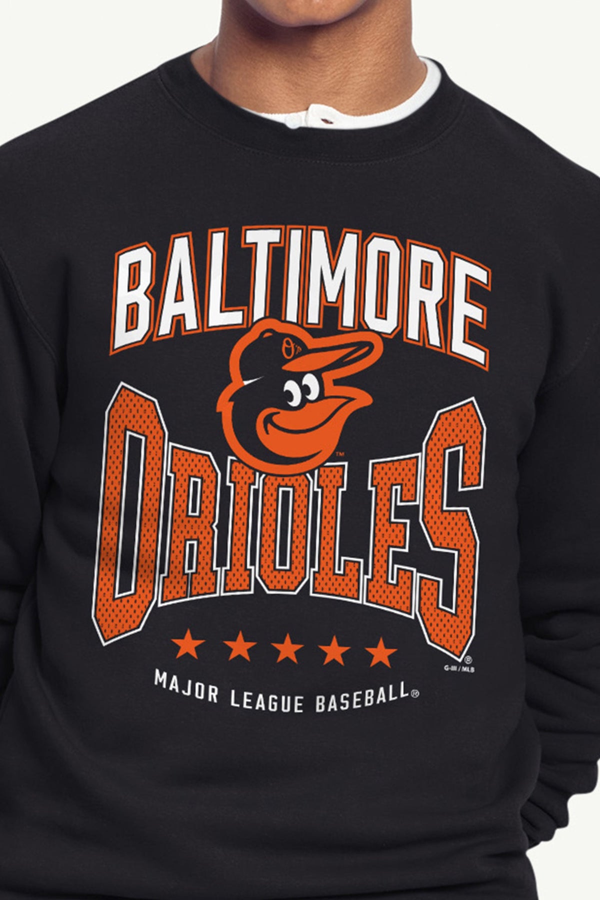 Starter Quality / MENS BALTIMORE ORIOLES CENTER SQUEEZE SWEATSHIRT