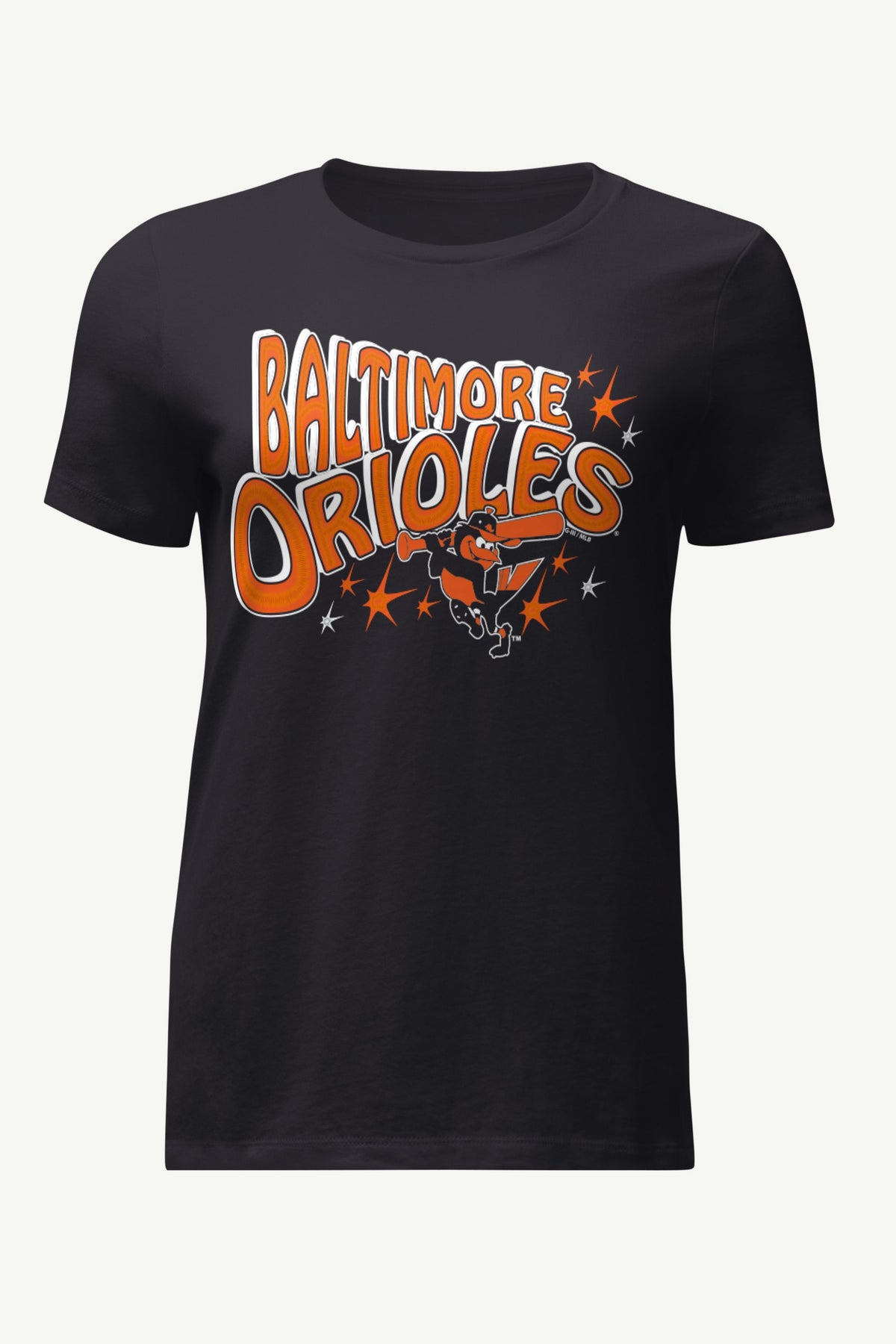 Starter Hot Sale / WOMENS BALTIMORE ORIOLES FIREWORKS T SHIRT