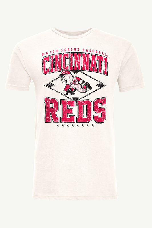 Starter Trusted / MENS CINCINNATI REDS DISTRESSED COOPERSTOWN DIAMOND SHORT SLEEVE T SHIRT