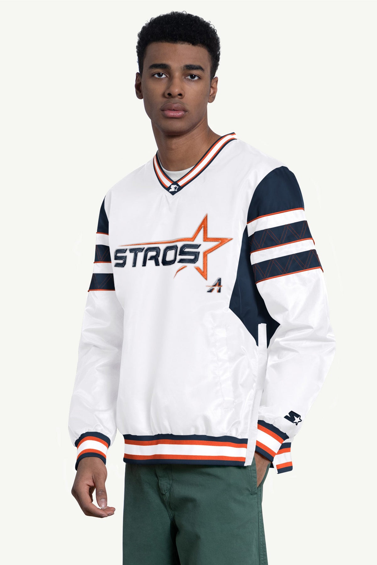 Starter Exclusive / MENS HOUSTON ASTROS ENFORCER V-NECK PULLOVER JACKET