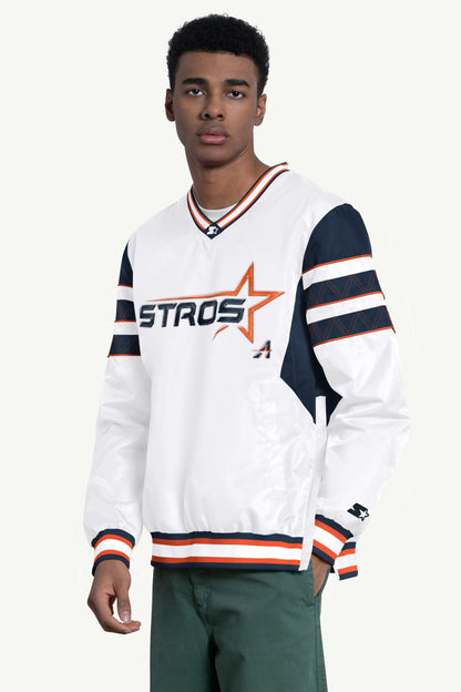 Starter Exclusive / MENS HOUSTON ASTROS ENFORCER V-NECK PULLOVER JACKET