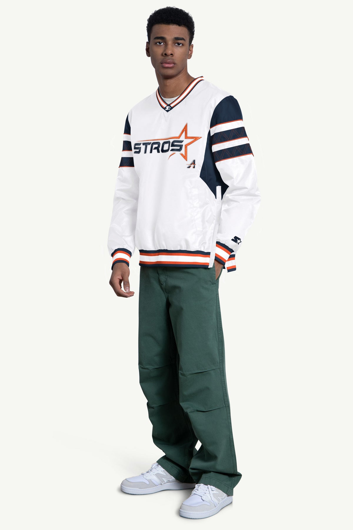 Starter Exclusive / MENS HOUSTON ASTROS ENFORCER V-NECK PULLOVER JACKET
