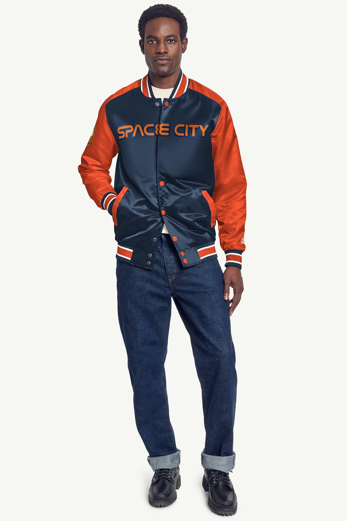 Starter Discount / MENS HOUSTON ASTROS SATIN VARSITY JACKET
