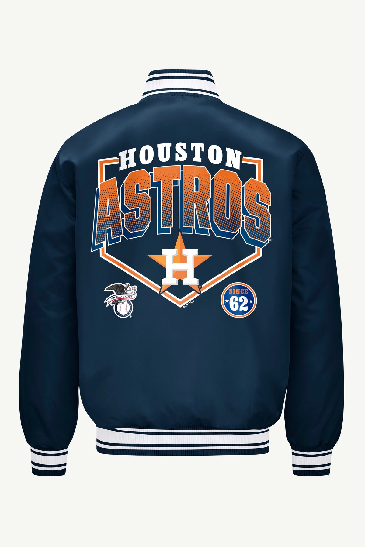 Starter Great Value / MENS HOUSTON ASTROS PRINTED HOMEPLATE SATIN VARSITY JACKET