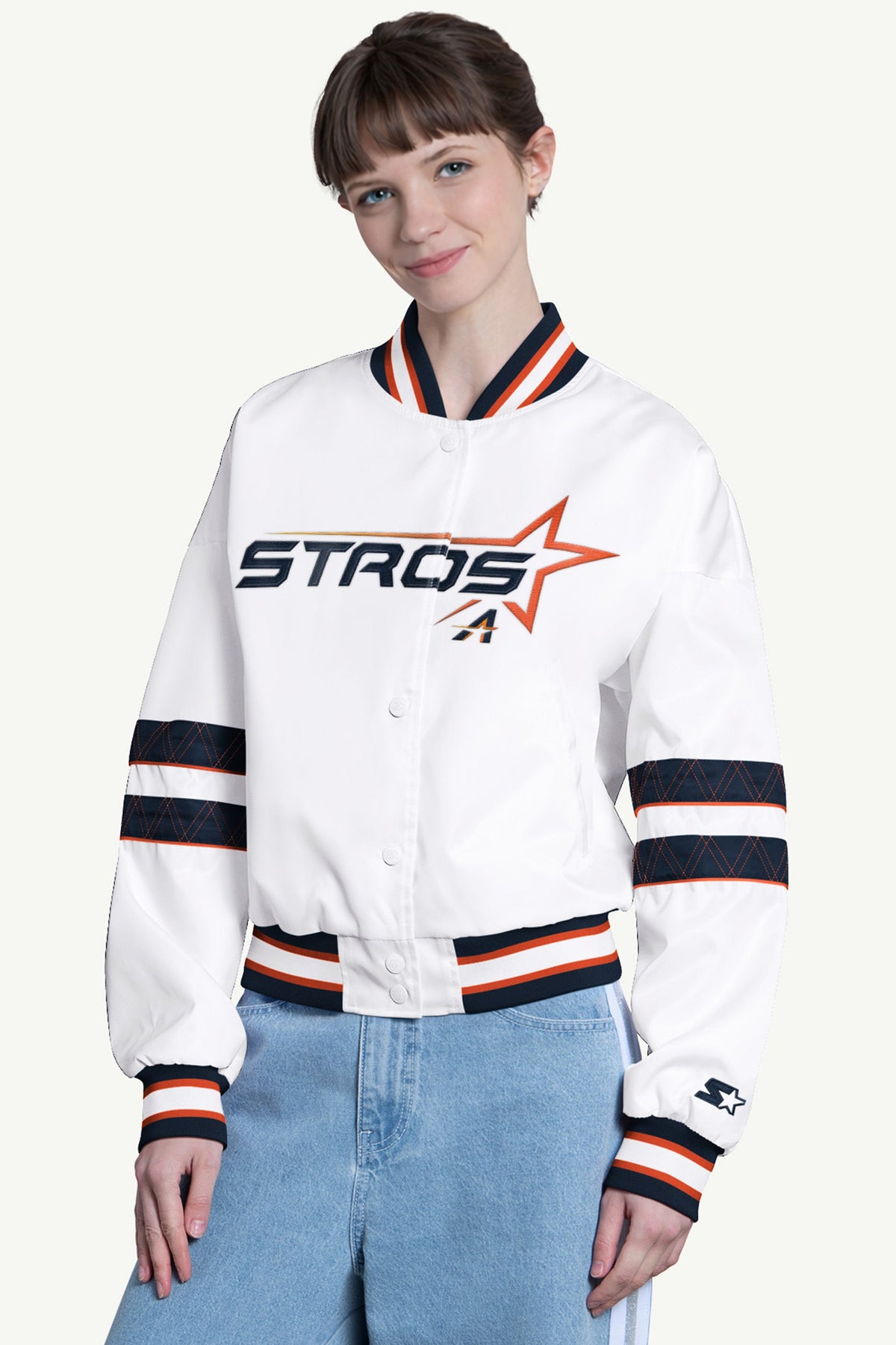 Starter Discount / WOMENS HOUSTON ASTROS INTERCEPTION VARSITY JACKET