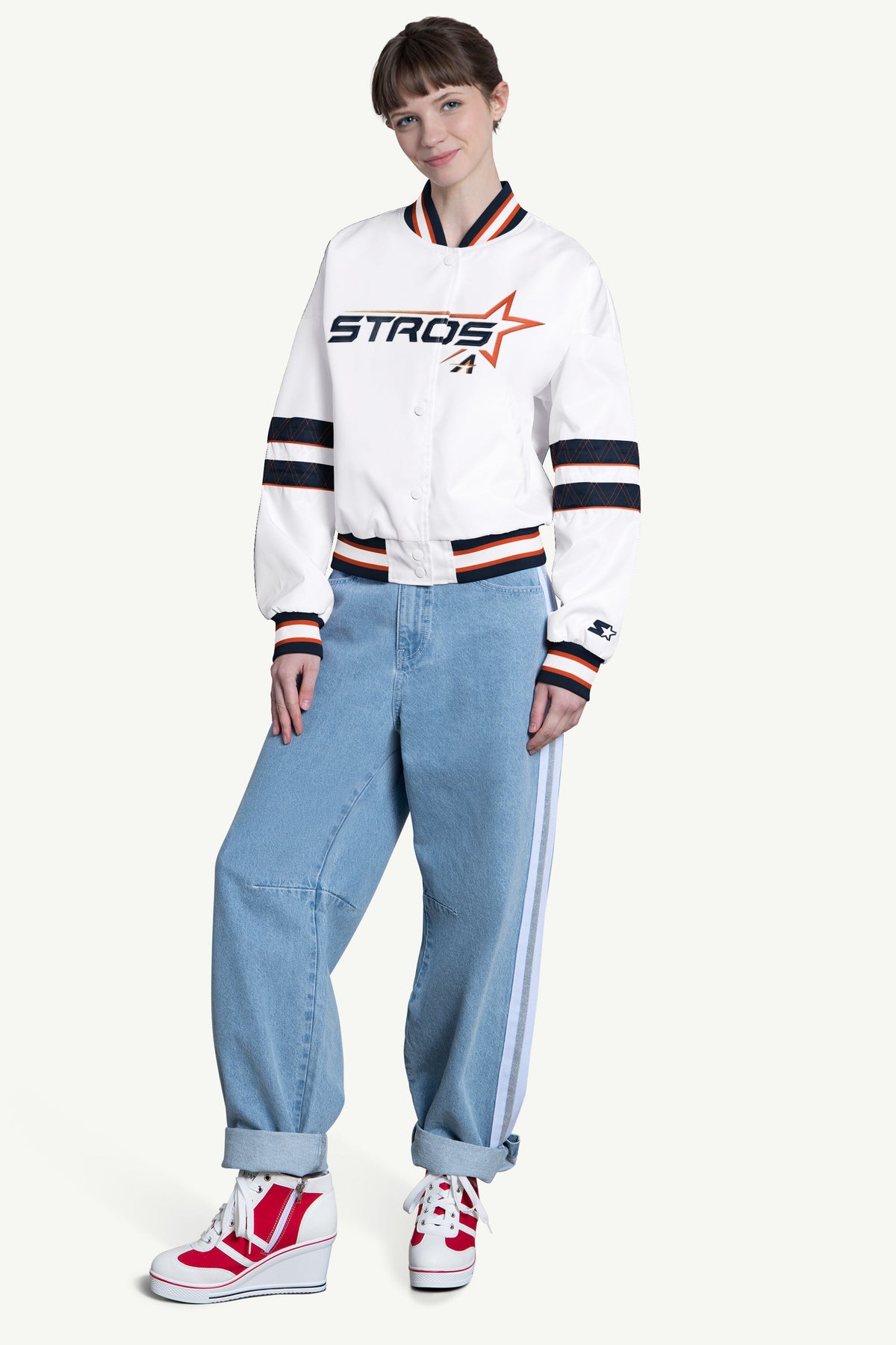 Starter Discount / WOMENS HOUSTON ASTROS INTERCEPTION VARSITY JACKET