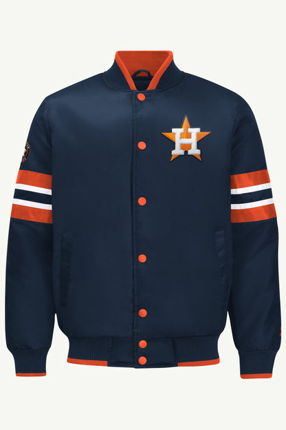 Starter Discount / MENS HOUSTON ASTROS SATIN VARSITY JACKET