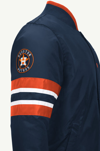 Starter Discount / MENS HOUSTON ASTROS SATIN VARSITY JACKET