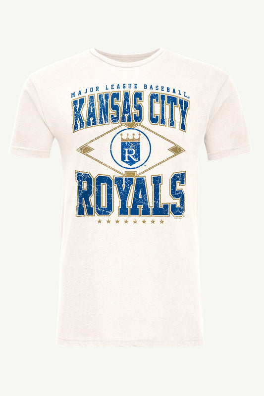 Starter Latest / MENS KANSAS CITY ROYALS DISTRESSED COOPERSTOWN DIAMOND SHORT SLEEVE T SHIRT