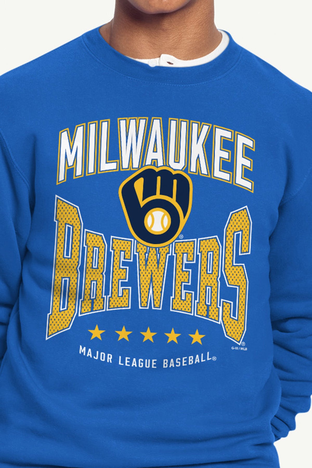 Starter Hot Sale / MENS MILWAUKEE BREWERS CENTER SQUEEZE SWEATSHIRT