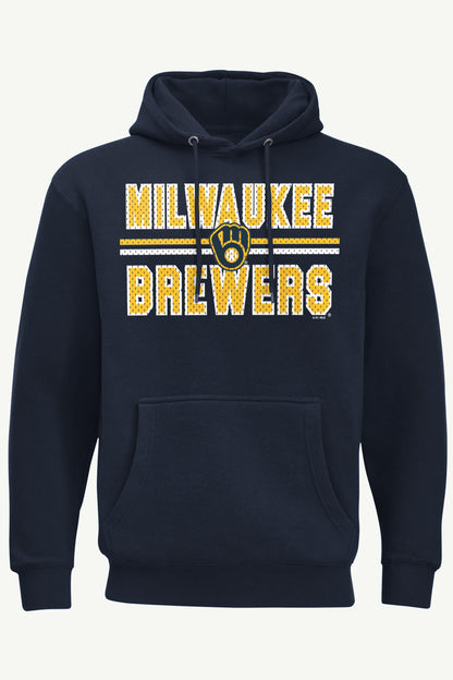 Starter Exclusive / MENS MILWAUKEE BREWERS MESH LOOK HOODIE