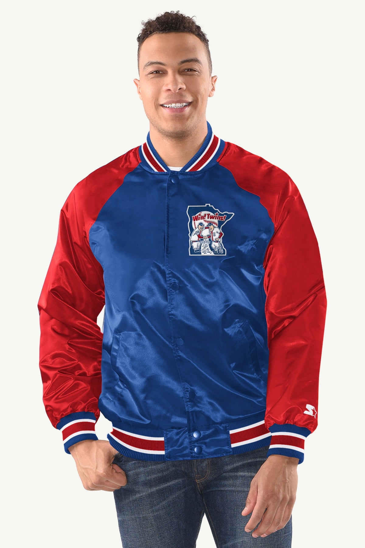 Starter Quality / MENS MINNESOTA TWINS INDUCTEE SATIN VARSITY JACKET
