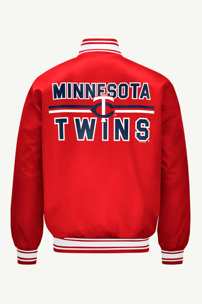 Starter Exclusive / MENS MINNESOTA TWINS SATIN VARSITY JACKET