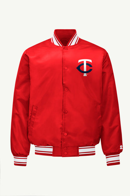Starter Exclusive / MENS MINNESOTA TWINS SATIN VARSITY JACKET
