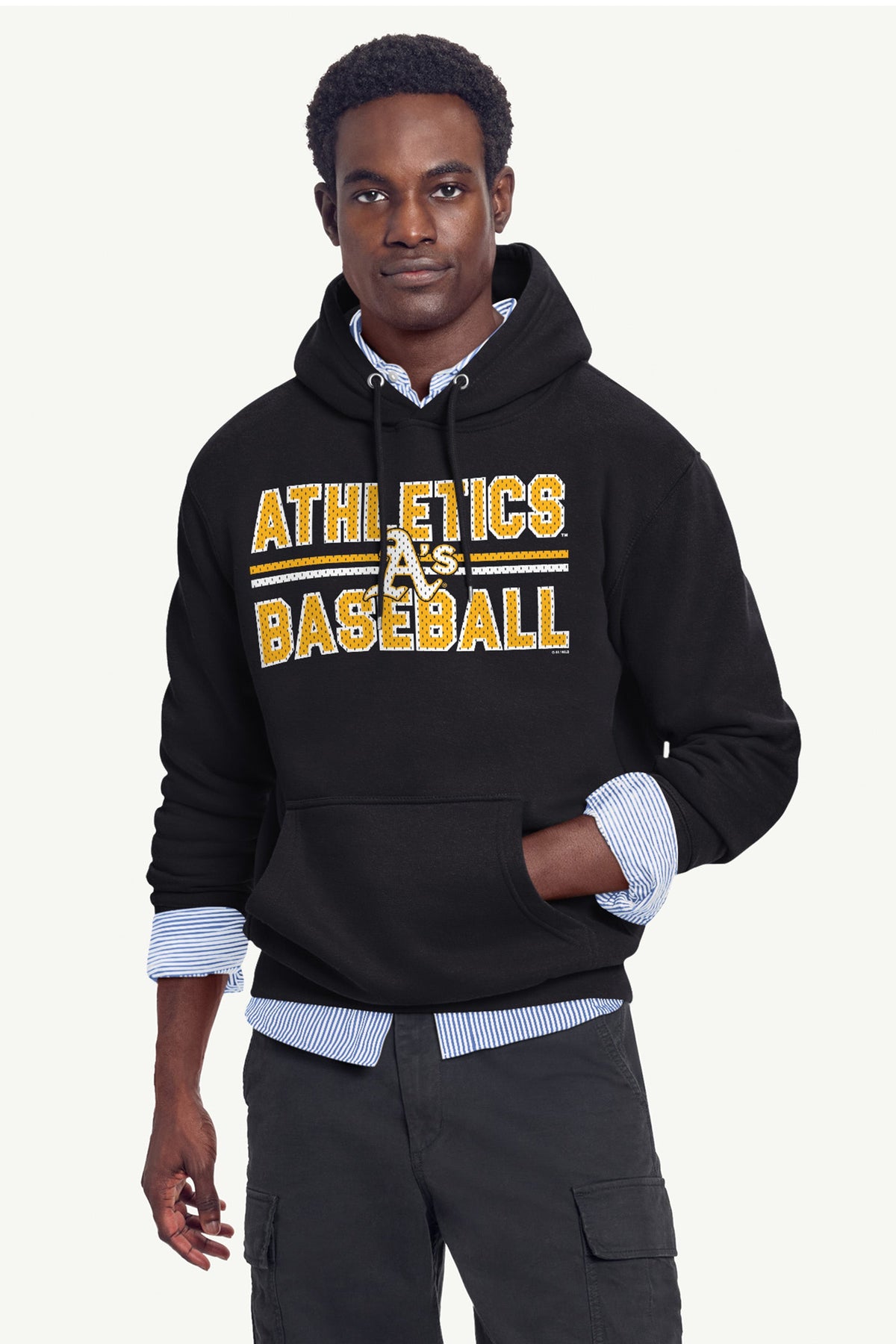 Starter Featured / MENS ATHLETICS MESH LOOK HOODIE
