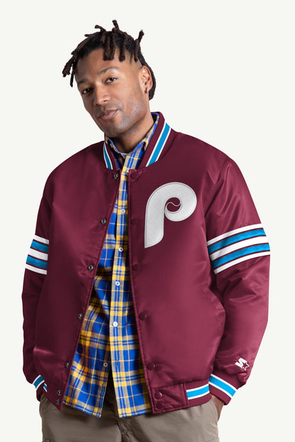 Starter Value / MENS PHILADELPHIA PHILLIES SATIN VARSITY JACKET
