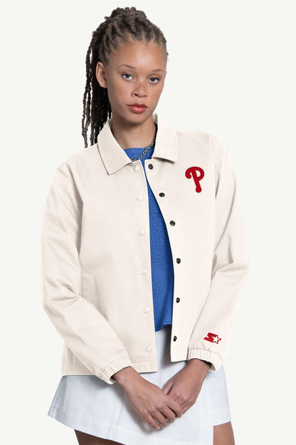 Starter Latest / WOMENS PHILADELPHIA PHILLIES COACHES JACKET