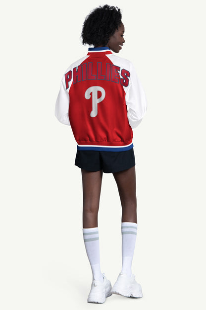 Starter Discount / WOMENS PHILADELPHIA PHILLIES BLITZ VARSITY JACKET