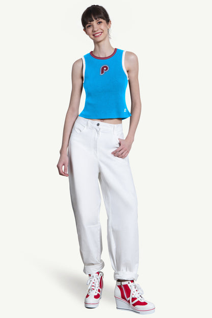 Starter Essential / WOMENS PHILADELPHIA PHILLIES PLAY THE BALL CROP TANK