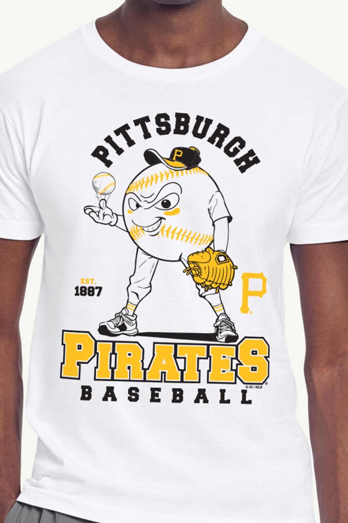 Starter Best Seller / MENS PITTSBURGH PIRATES BASEBALL CHARACTER SHORT SLEEVE T SHIRT