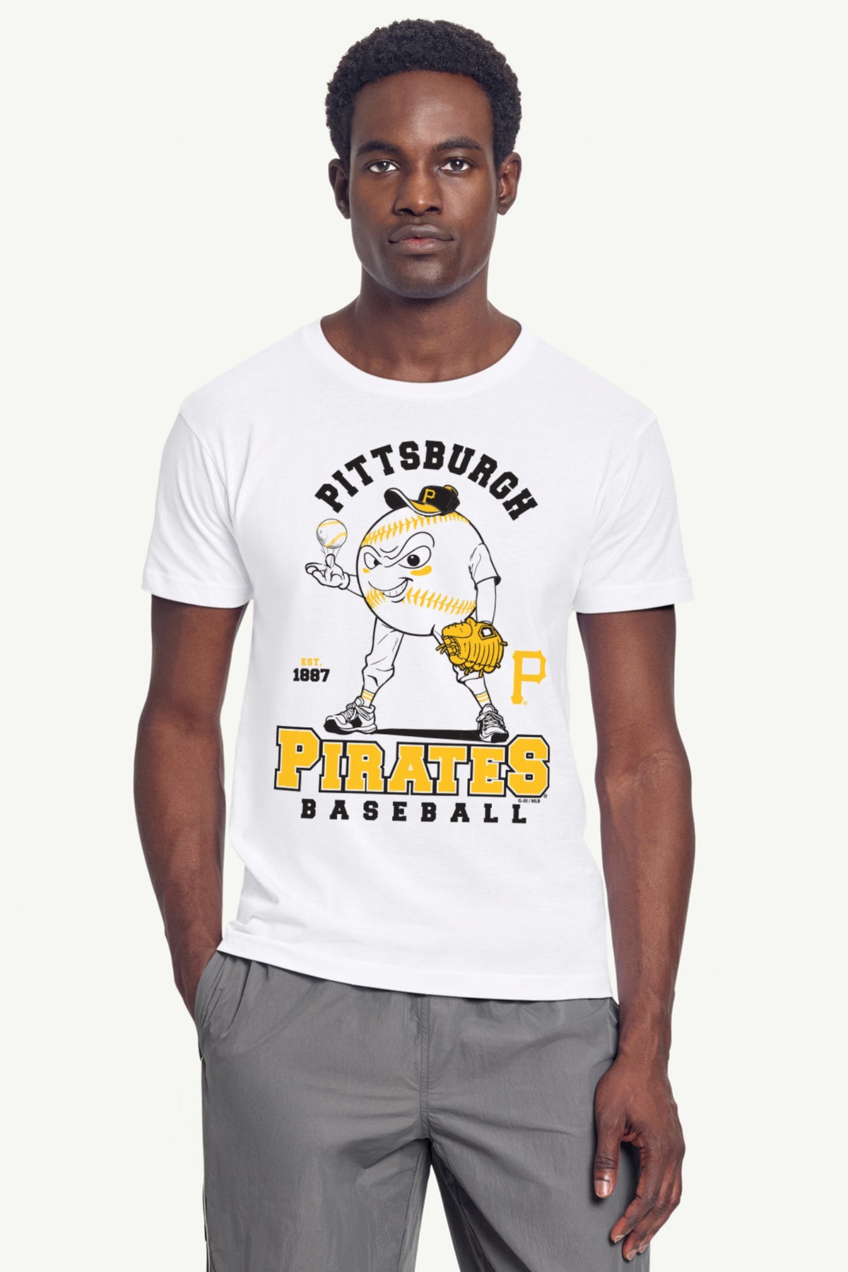 Starter Best Seller / MENS PITTSBURGH PIRATES BASEBALL CHARACTER SHORT SLEEVE T SHIRT