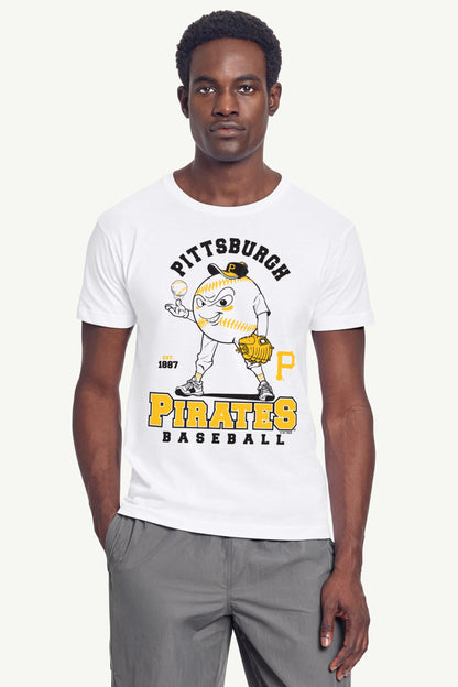 Starter Best Seller / MENS PITTSBURGH PIRATES BASEBALL CHARACTER SHORT SLEEVE T SHIRT