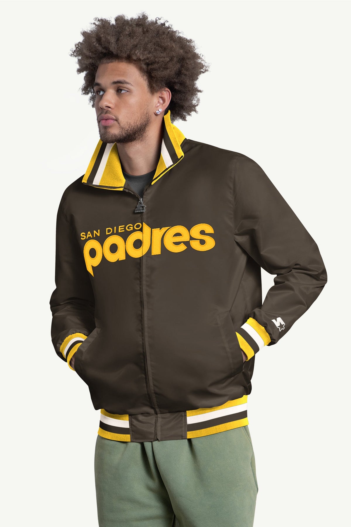 Starter Premium / MENS SAN DIEGO PADRES CAPTAIN VARSITY JACKET