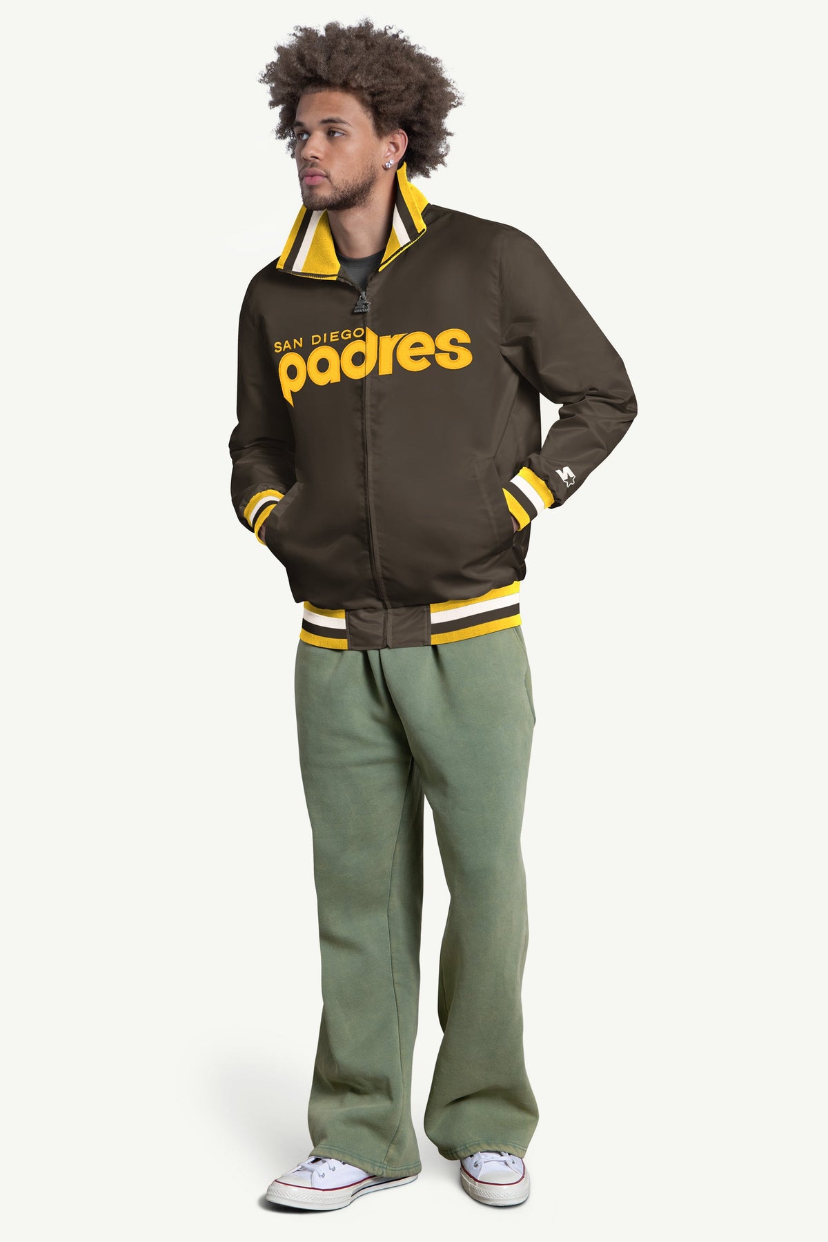 Starter Premium / MENS SAN DIEGO PADRES CAPTAIN VARSITY JACKET