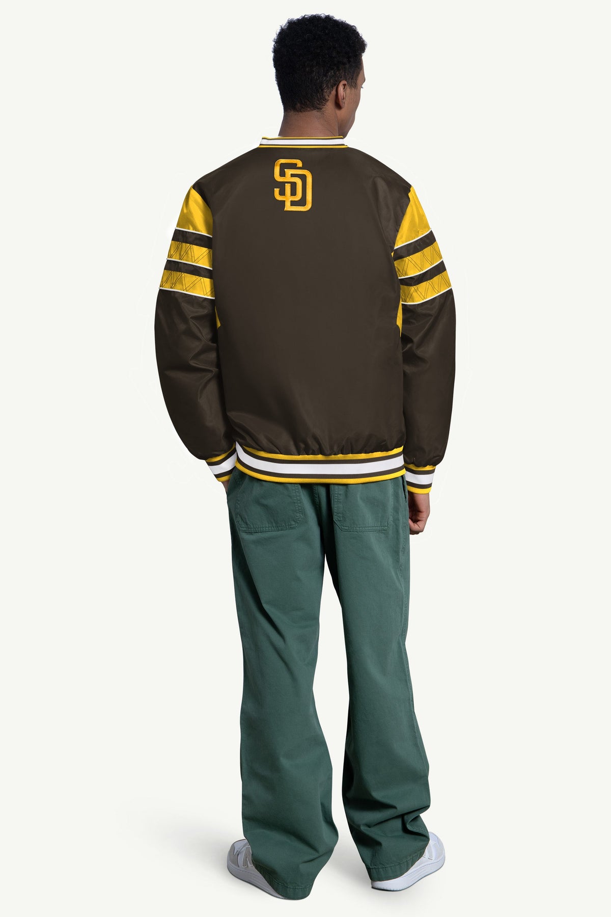 Starter Customer Favorite / MENS SAN DIEGO PADRES ENFORCER V-NECK PULLOVER JACKET