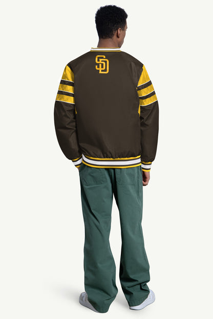 Starter Customer Favorite / MENS SAN DIEGO PADRES ENFORCER V-NECK PULLOVER JACKET