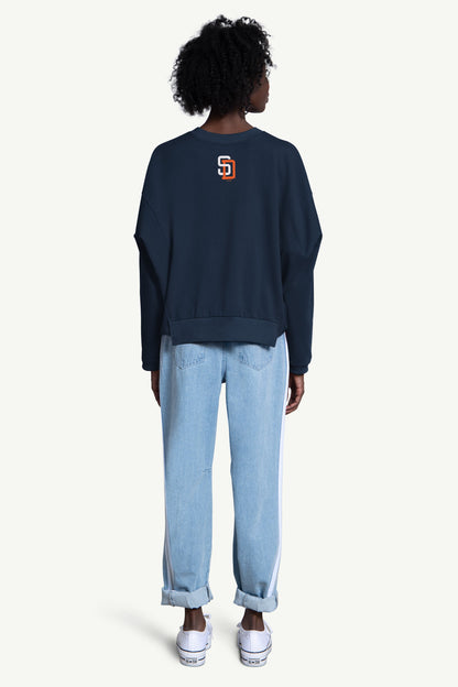 Starter Featured / WOMENS SAN DIEGO PADRES CREW NECK SWEATSHIRT