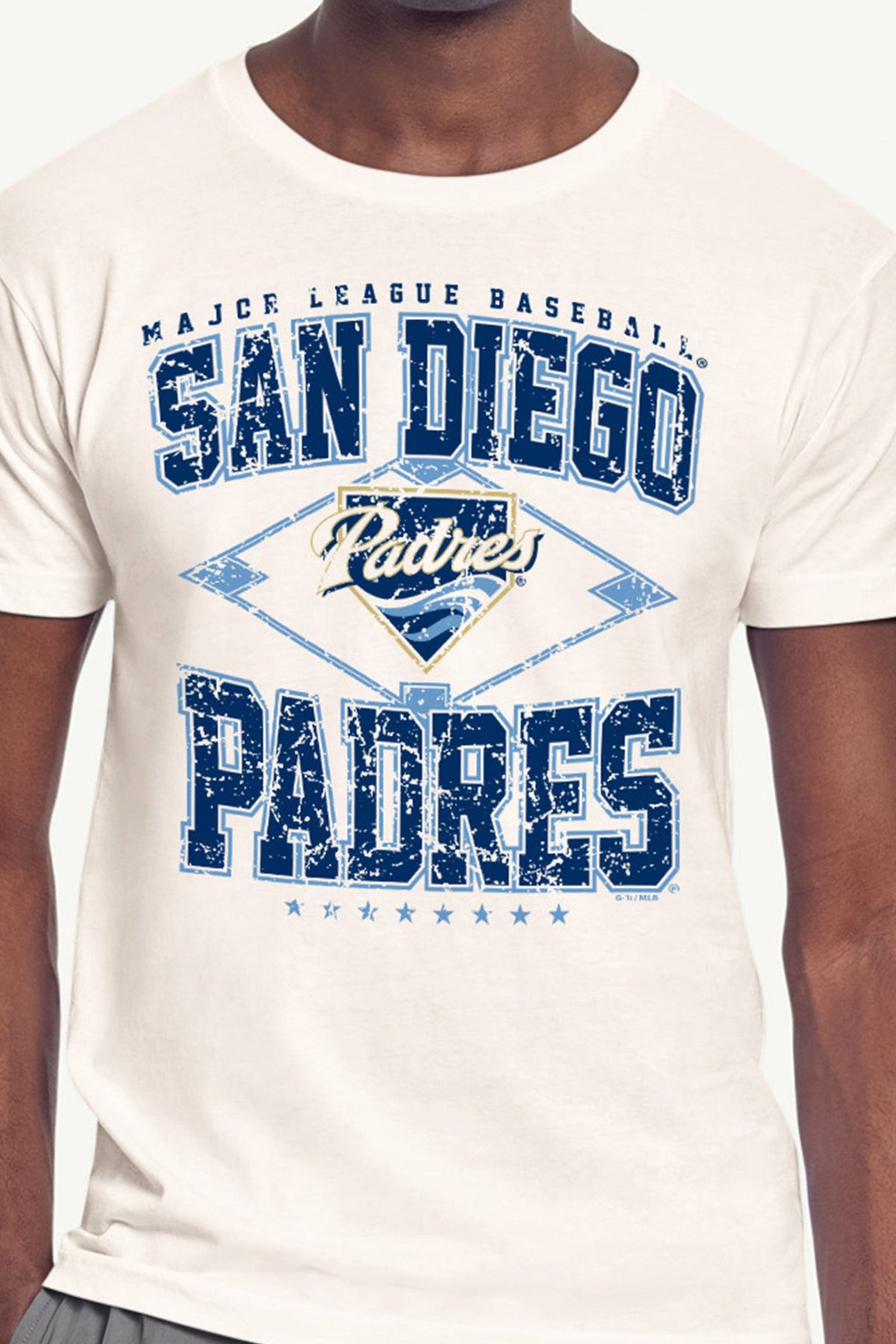 Starter Smart Buy / MENS SAN DIEGO PADRES DISTRESSED COOPERSTOWN DIAMOND SHORT SLEEVE T SHIRT