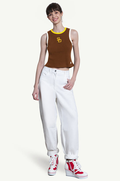 Starter Classic / WOMENS SAN DIEGO PADRES PLAY THE BALL CROP TANK