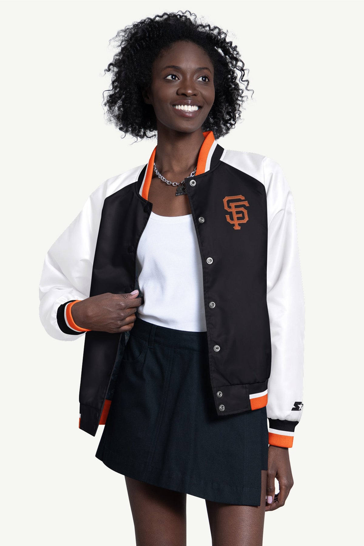Starter Everyday / WOMENS SAN FRANCISCO GIANTS BLITZ VARSITY JACKET