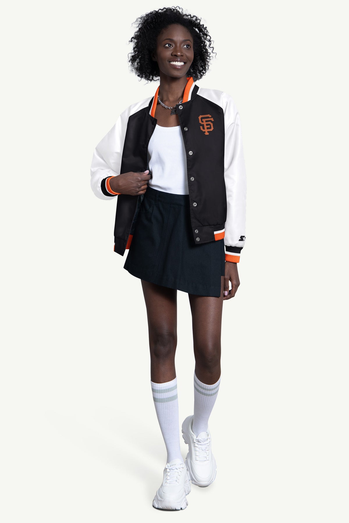 Starter Everyday / WOMENS SAN FRANCISCO GIANTS BLITZ VARSITY JACKET