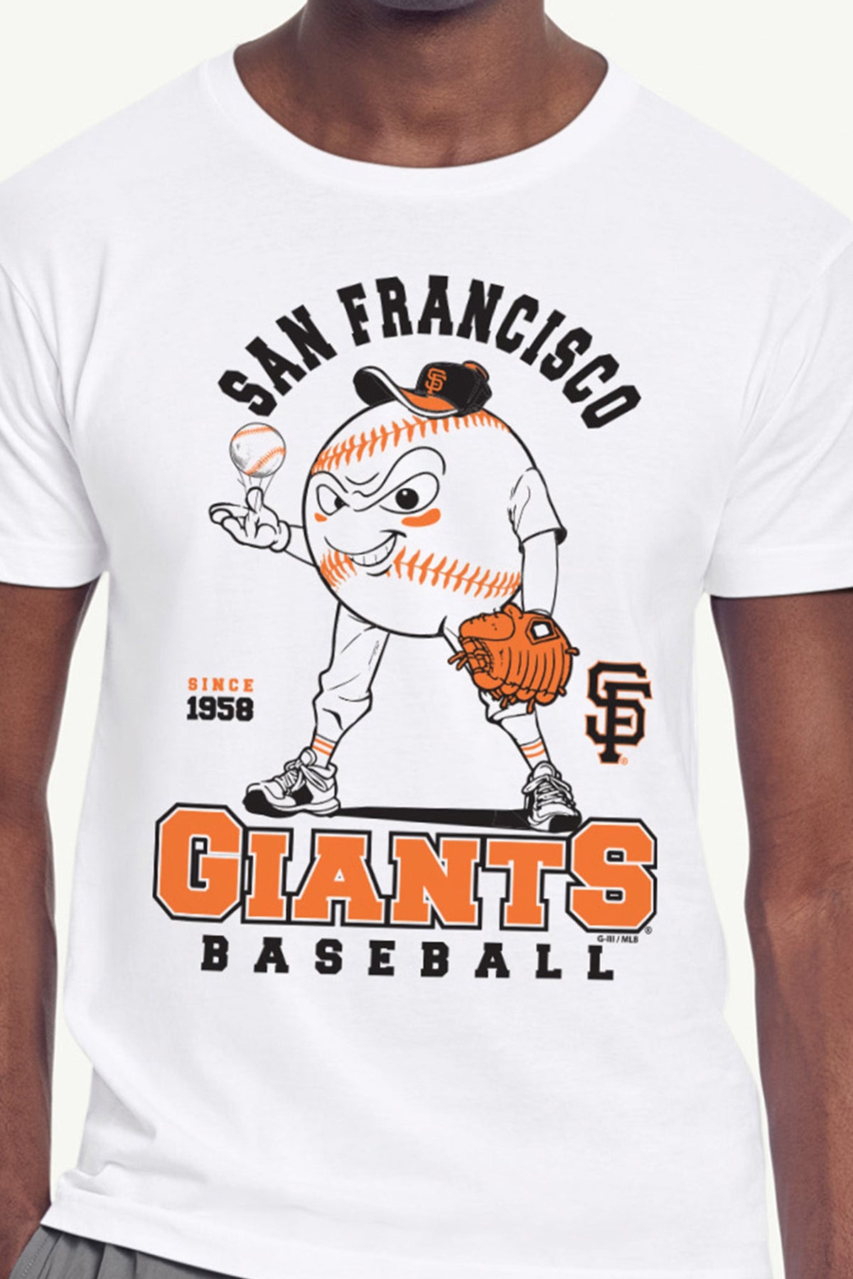 Starter Exclusive / MENS SAN FRANCISCO GIANTS BASEBALL CHARACTER SHORT SLEEVE T SHIRT