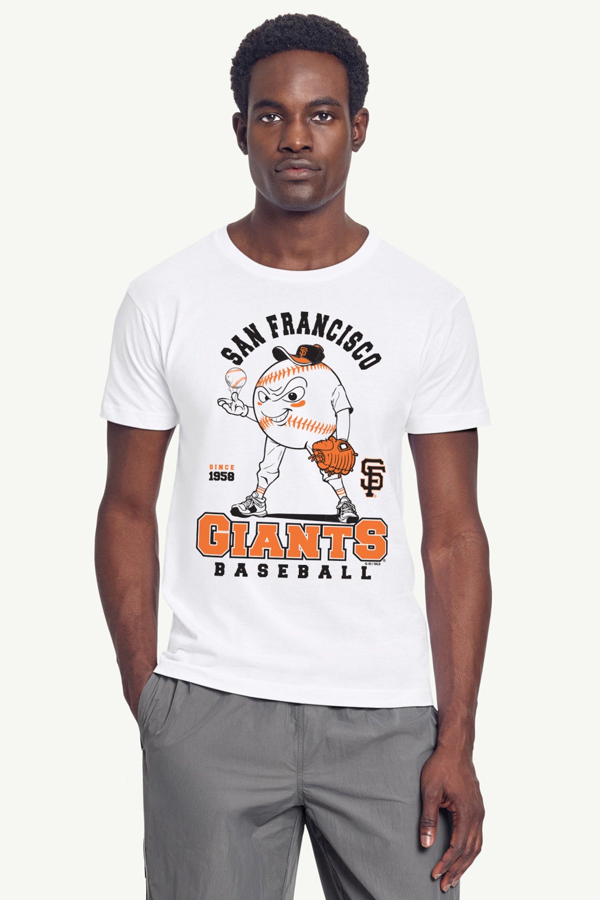 Starter Exclusive / MENS SAN FRANCISCO GIANTS BASEBALL CHARACTER SHORT SLEEVE T SHIRT