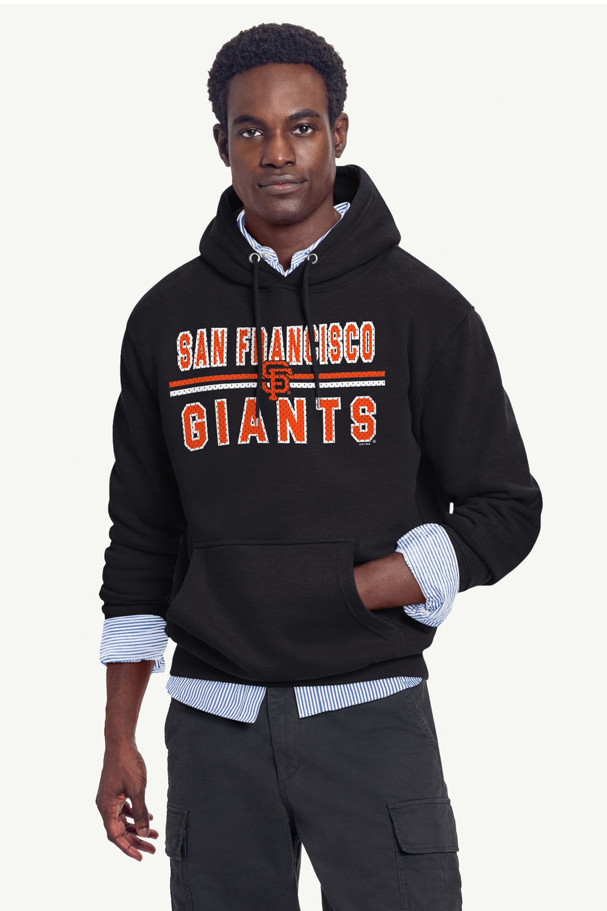 Starter Hot Sale / MENS SAN FRANCISCO GIANTS MESH LOOK HOODIE