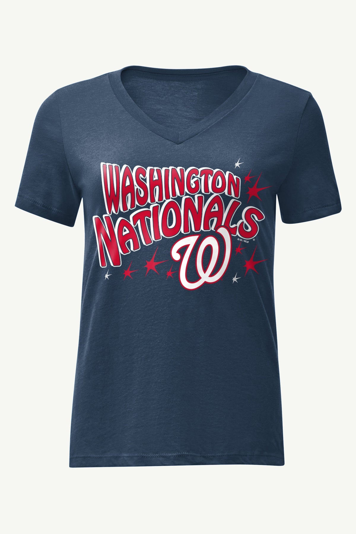 Starter Featured / WOMENS WASHINGTON NATIONALS FIREWORKS V NECK T SHIRT