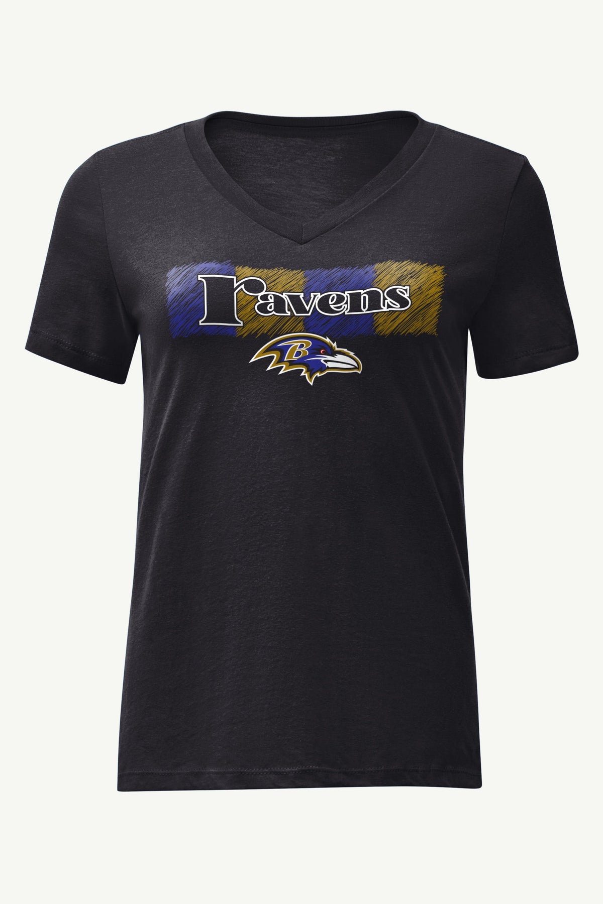 Starter Special Offer / WOMENS BALTIMORE RAVENS COLOR SHADING V-NECK T SHIRT