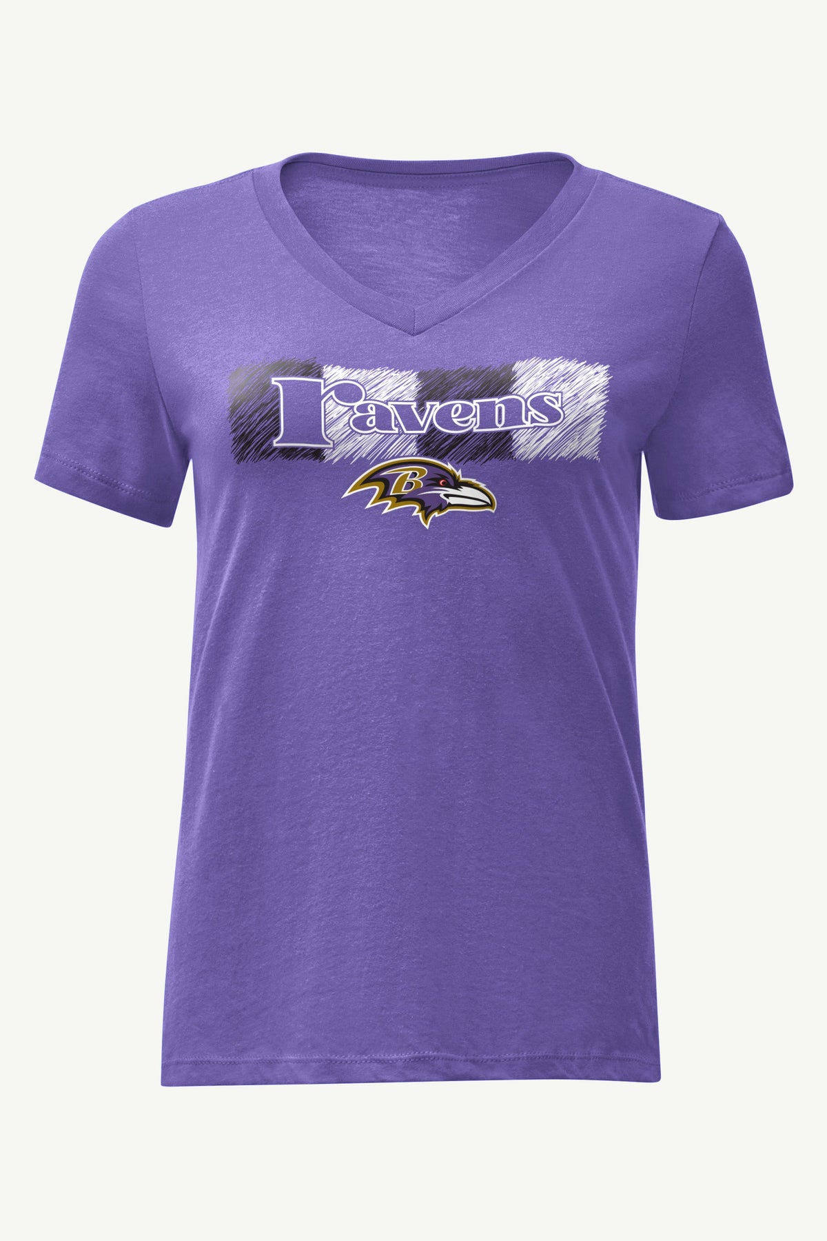 Starter New / WOMENS BALTIMORE RAVENS COLOR SHADING V-NECK T SHIRT