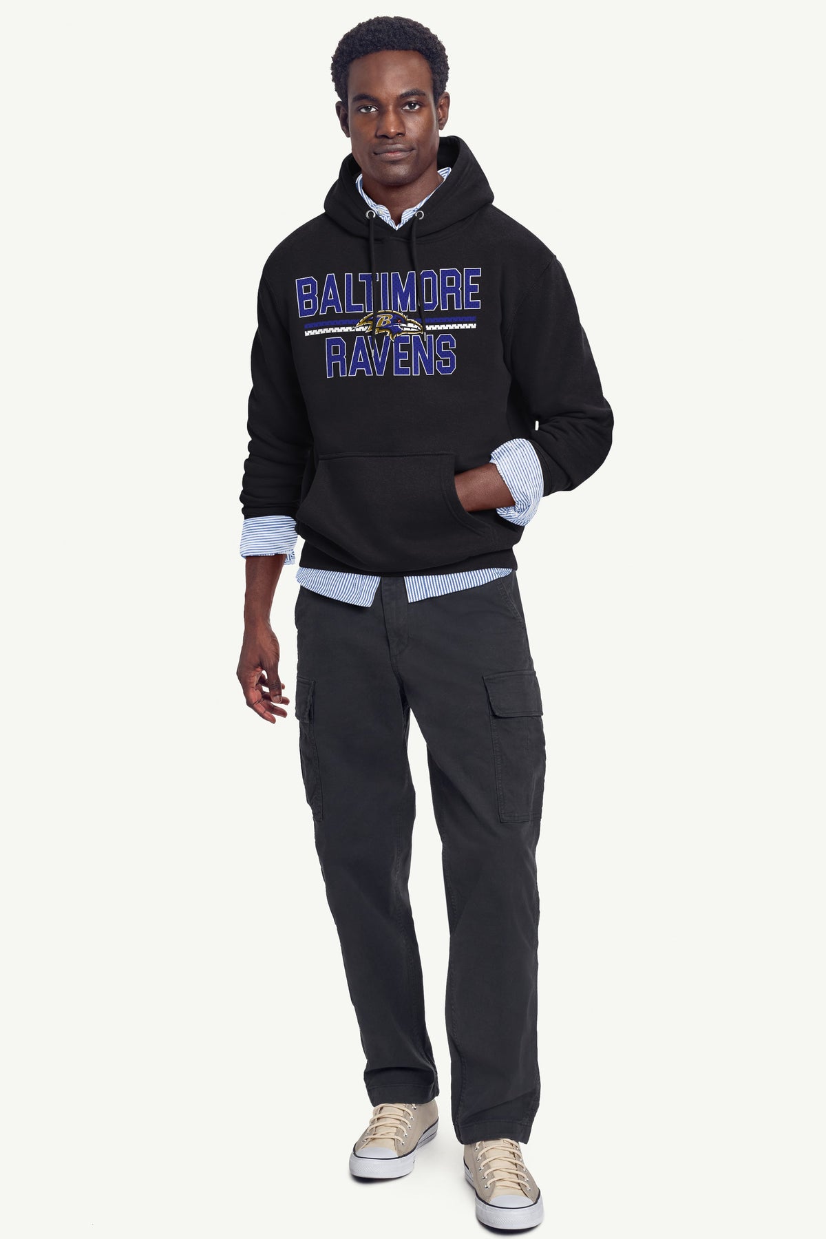 Starter Everyday / MENS BALTIMORE RAVENS MESH LOOK HOODIE