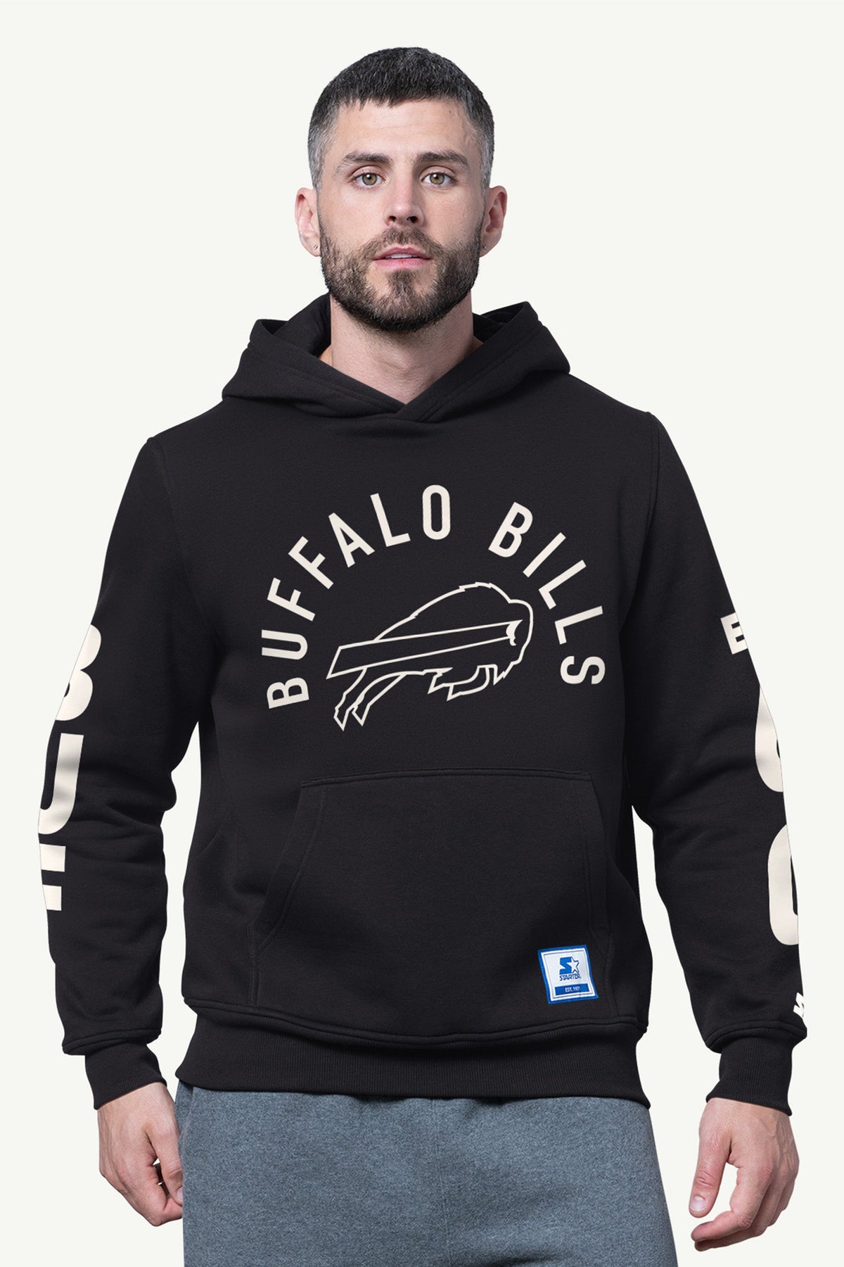 Starter Discount / MENS BUFFALO BILLS HANDOFF FLEECE HOODIE