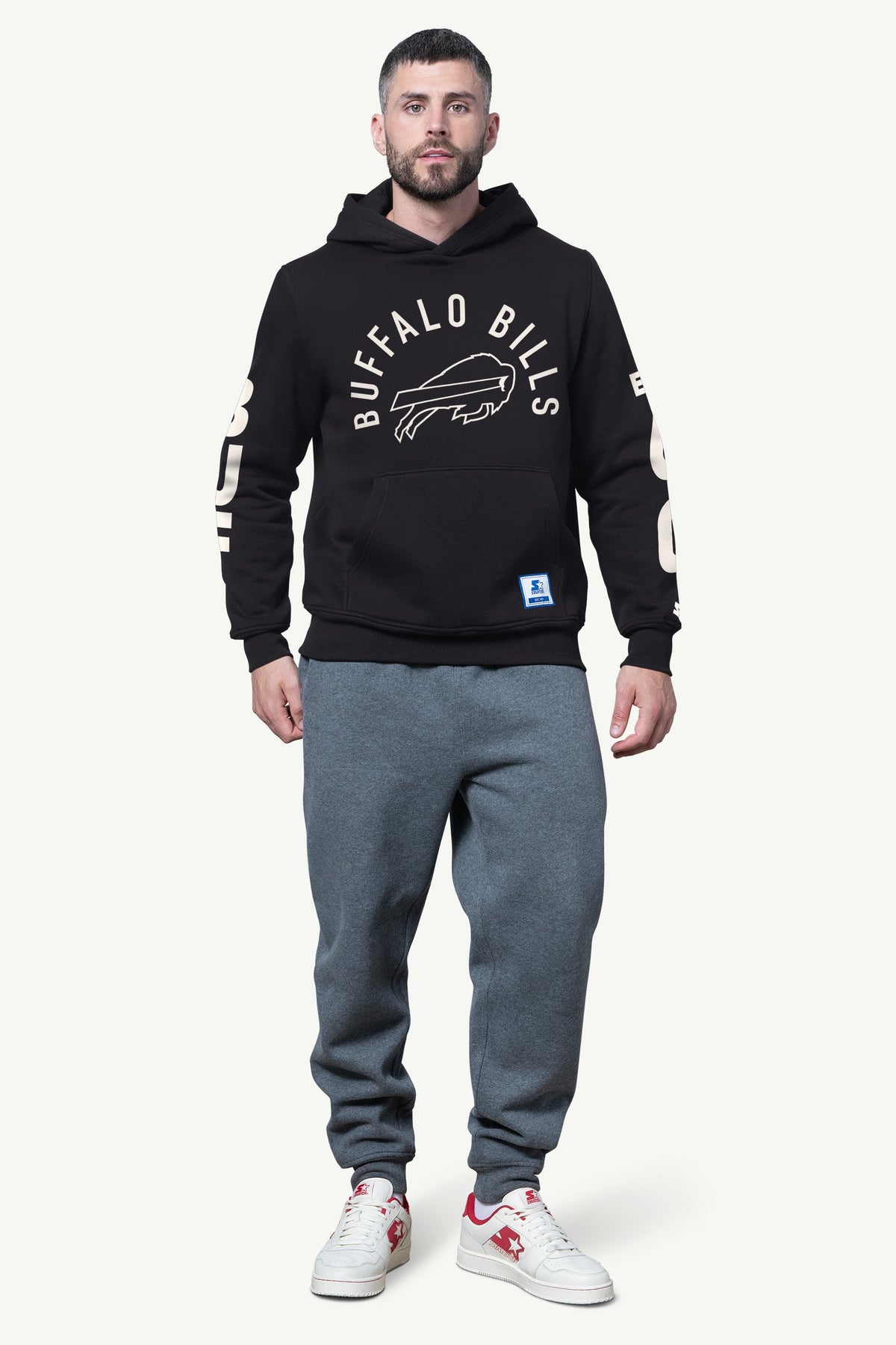 Starter Discount / MENS BUFFALO BILLS HANDOFF FLEECE HOODIE
