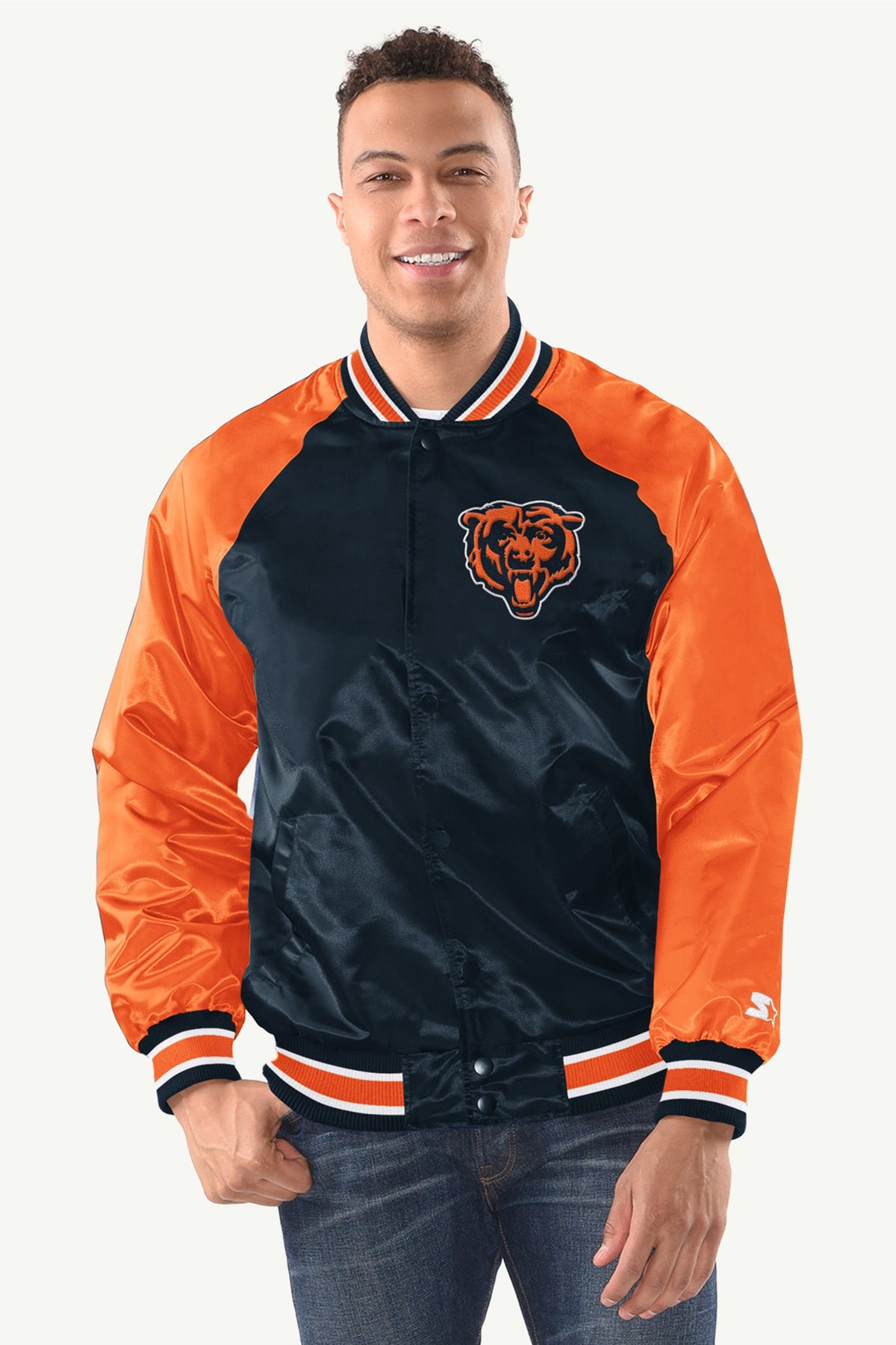 Starter Special Offer / MENS CHICAGO BEARS INDUCTEE SATIN VARSITY JACKET